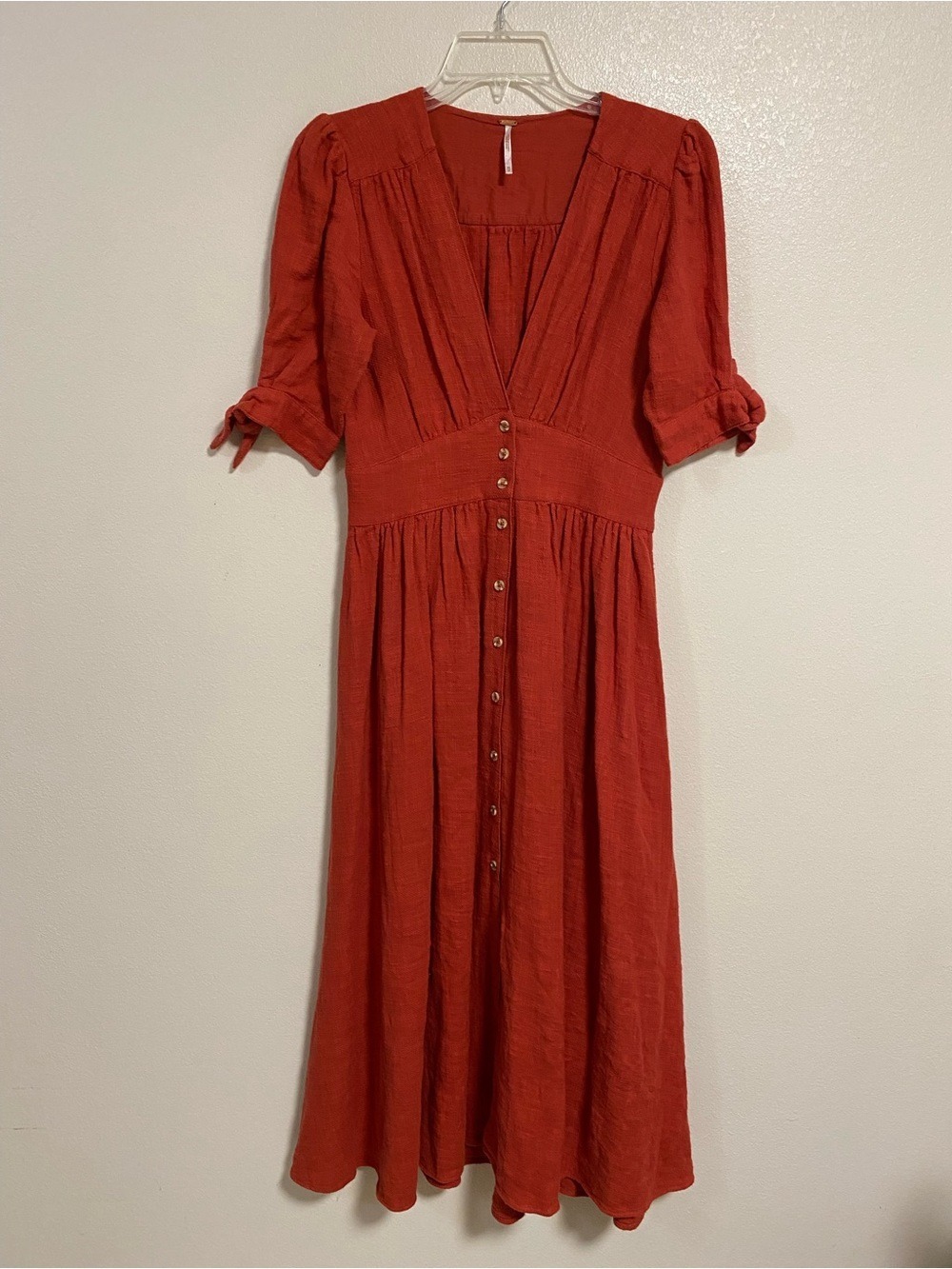 Free People Dress Women’s Size XS Sienna Love of My Life Midi Dress Gauze Cotton